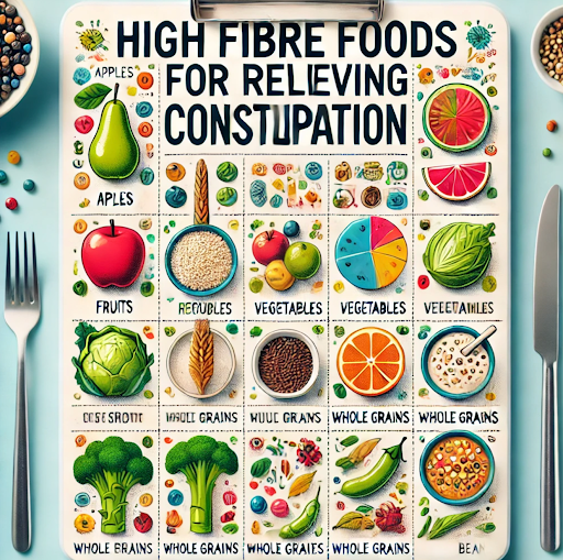 High Fibre Foods Chart for Relieving Constipation: Your Go-to Guide